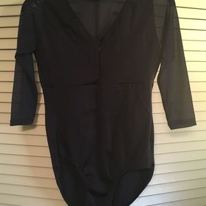 ClassIn Dancewear mesh sleeve leotard, Adult L